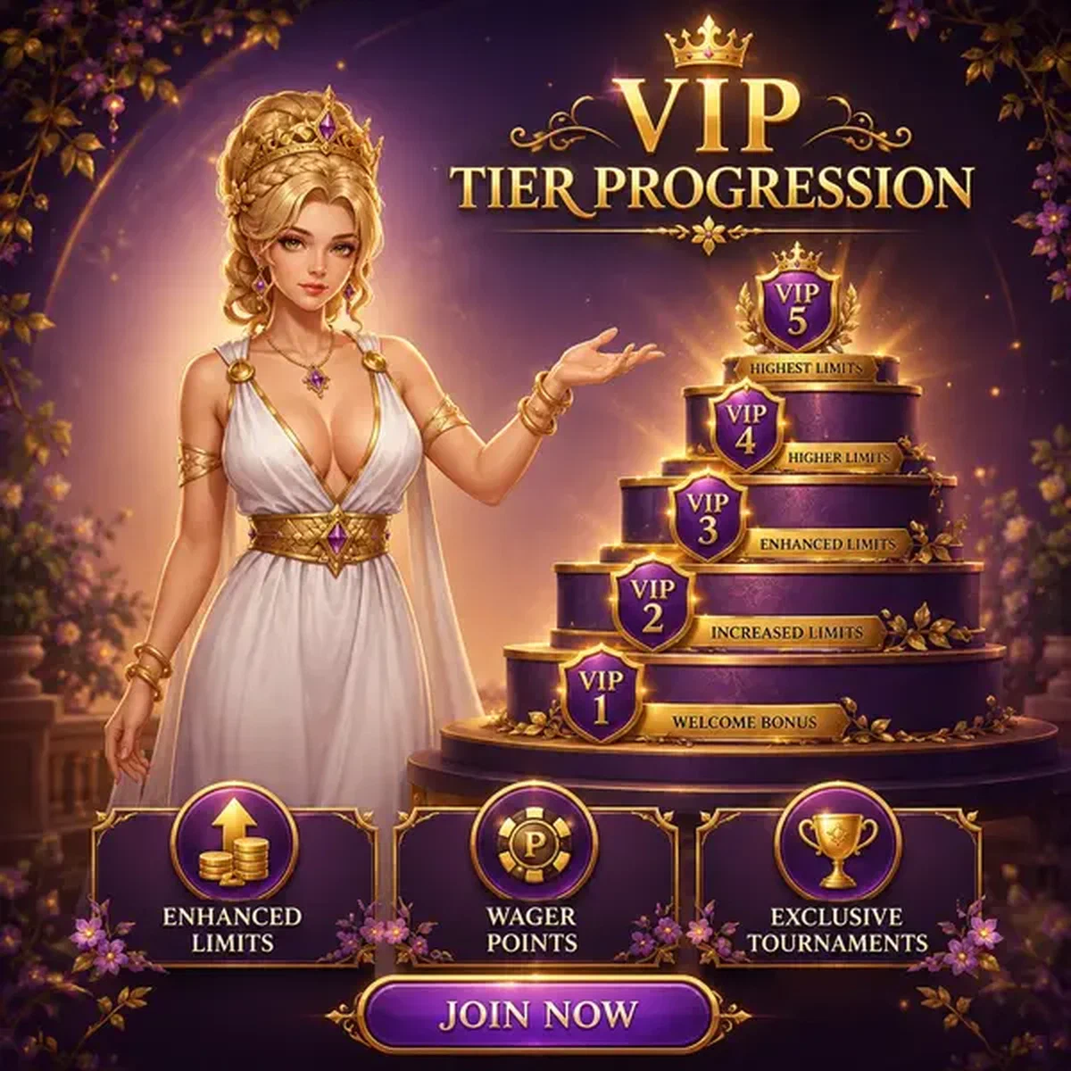 Η Lady of Fortune Gardens παρουσιάζει σήματα εξέλιξης βαθμίδας VIP σε βάθρο επαλήθευσης